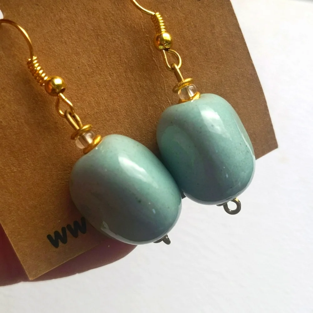 Kazuri earrings. NEW - Picture 4 of 5